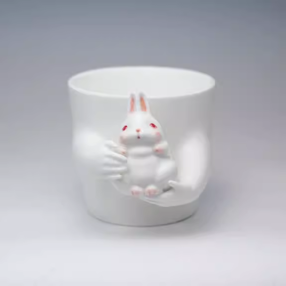 Rabbit in Hands Mug