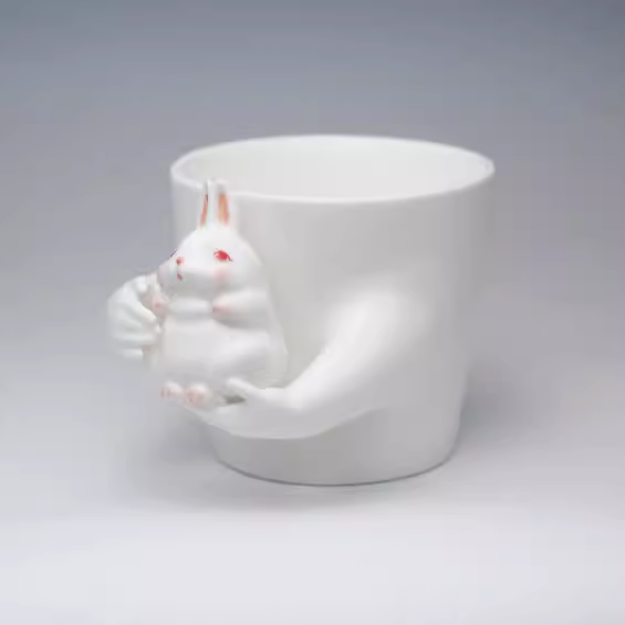 Rabbit in Hands Mug